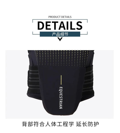 Elastic strap armor, adult men's and women's horseback riding protective vest, anti fall protection, body protection