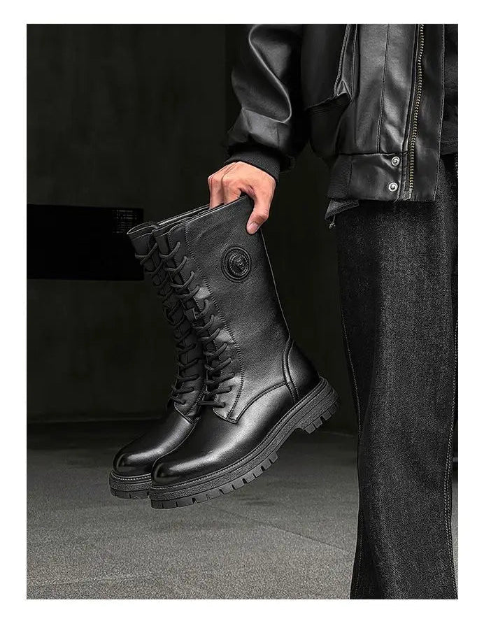 Trendy Thi   Long  Boots - Knee High Leather Boots For Him  @ ghoddsh.com