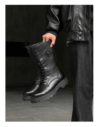 Trendy Thi   Long  Boots - Knee High Leather Boots For Him  @ ghoddsh.com