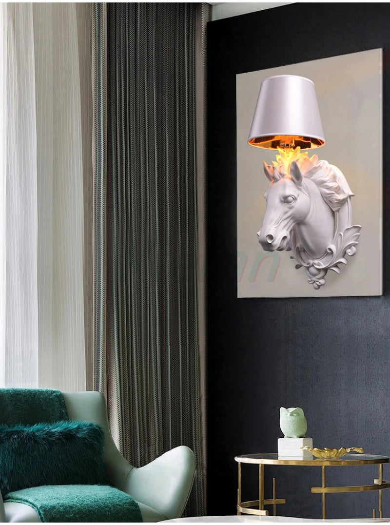 Elegant Equestrian LED Wall Sconce - Animal Art Light @ ghoddosh.com