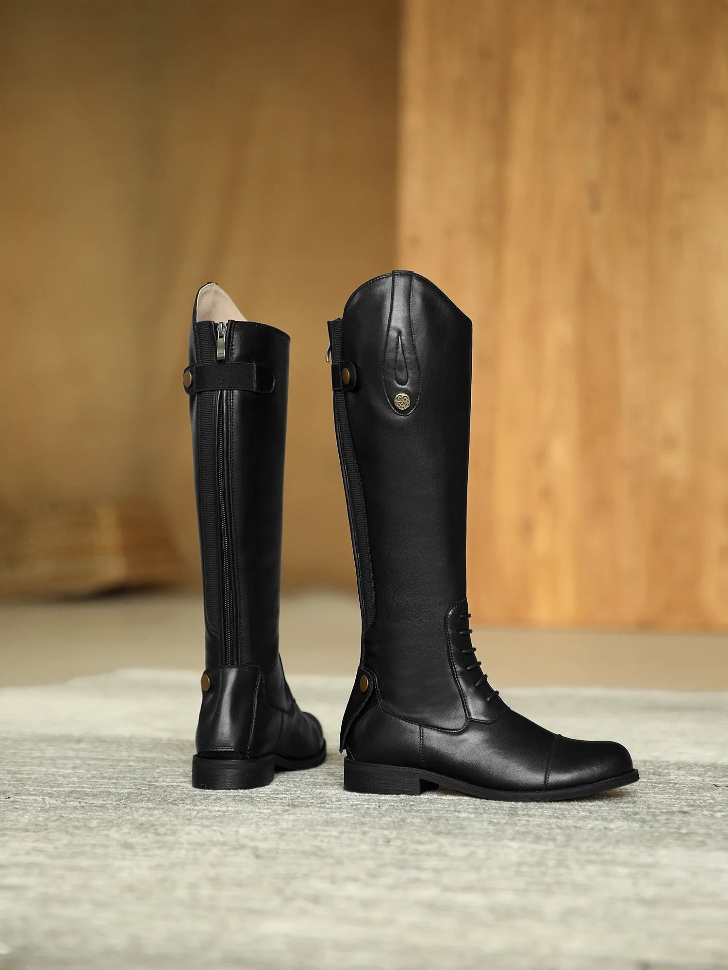 Equestrian  Non-Slip - Plush Inside Horse Riding  Leather  Boots  ghoddosh.com
