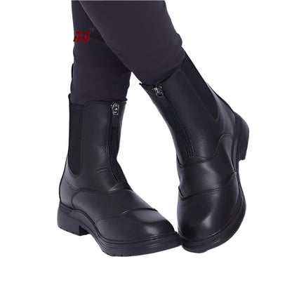 Children Equestrian  Boots , Cowhide Horse Riding Short Ankle Boots - Ghoddosh