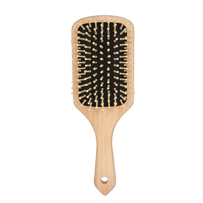Man grooming a horse with a close-up of a wooden brush inset. @ ghoddosh.com