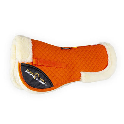 Horse Riding  lined horse back saddle half pad - Orange 