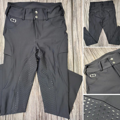 Full Seat Grip Equestrian Breeches with Rider Pocket  /  Women Horse Riding Tights  ghoddosh.com