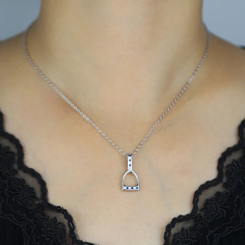 Solid 925 Sterling Silver Horseshoe Necklace @ ghoddosh.com