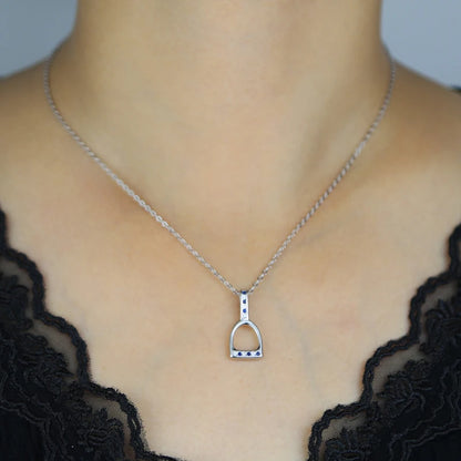 Solid 925 Sterling Silver Horseshoe Necklace @ ghoddosh.com