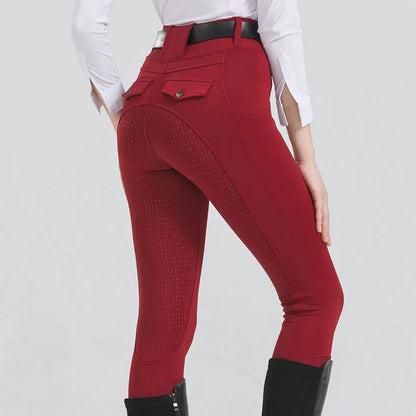 Women's Knee-Patch Breeches Equestrian  Pants . Ghoddosh 