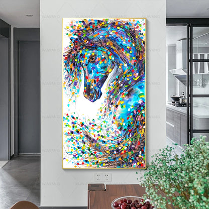 Abstract Art Painting  Horses Canvas Posters Décor