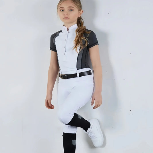 Girls’ Full‑Seat Silicone Equestrian Breeches – Durable, Comfortable & Stylish
