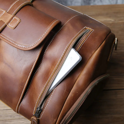 Vintage Genuine Leather Men's Equipment  Bag - Ghoddosh