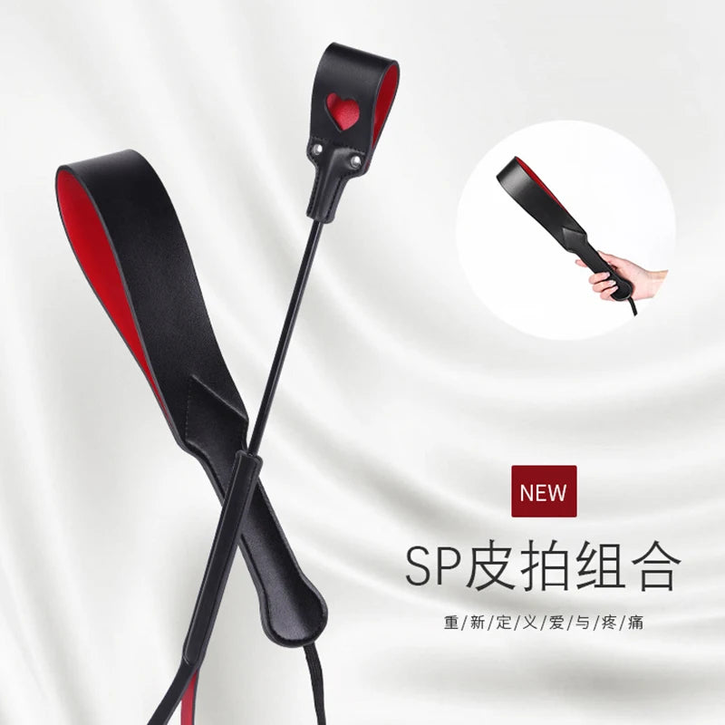 Equestrian / Horse Riding High Quality Pu Leather Paddle Horse Whip