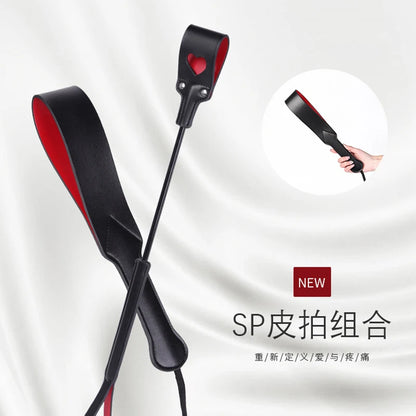 Equestrian / Horse Riding High Quality Pu Leather Paddle Horse Whip