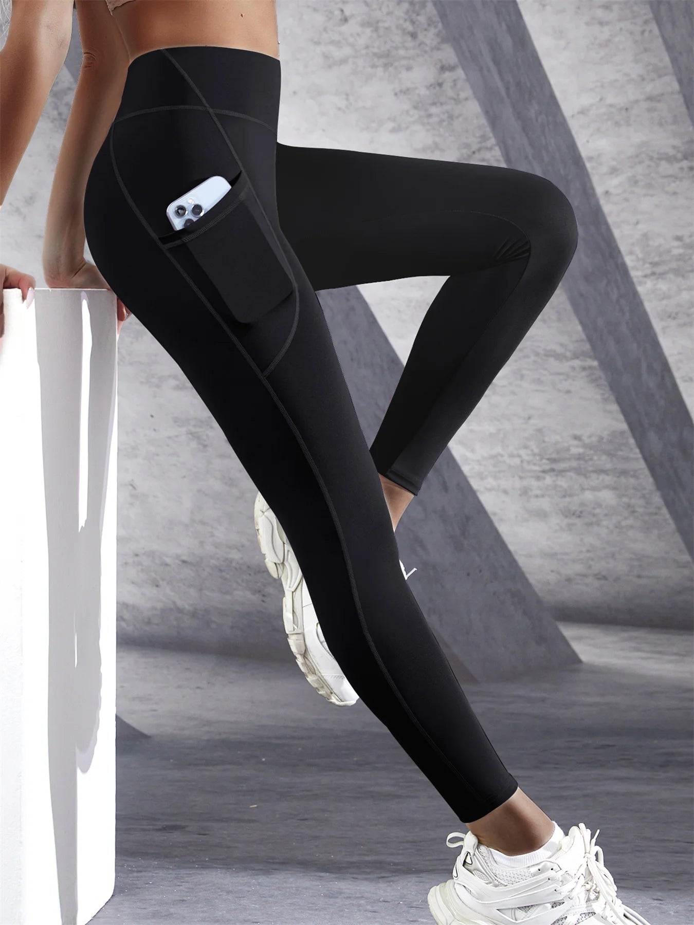 New High Waist Women's Tights With Pockets ,  Push Up  Sportswear Leggings - ghoddosh.com