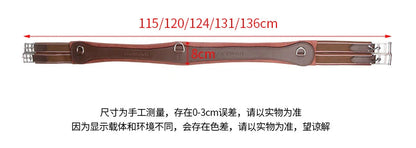 Premium Chocolate Leather Anatomical Girth | Anti-Chafe, Elastic & Padded for Training & Show @ ghoddosh.com
