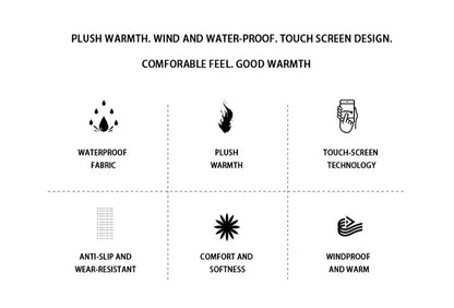 Riding Waterproof  Winter Gloves For Men /  Mobile friendly and sensitive touch screen