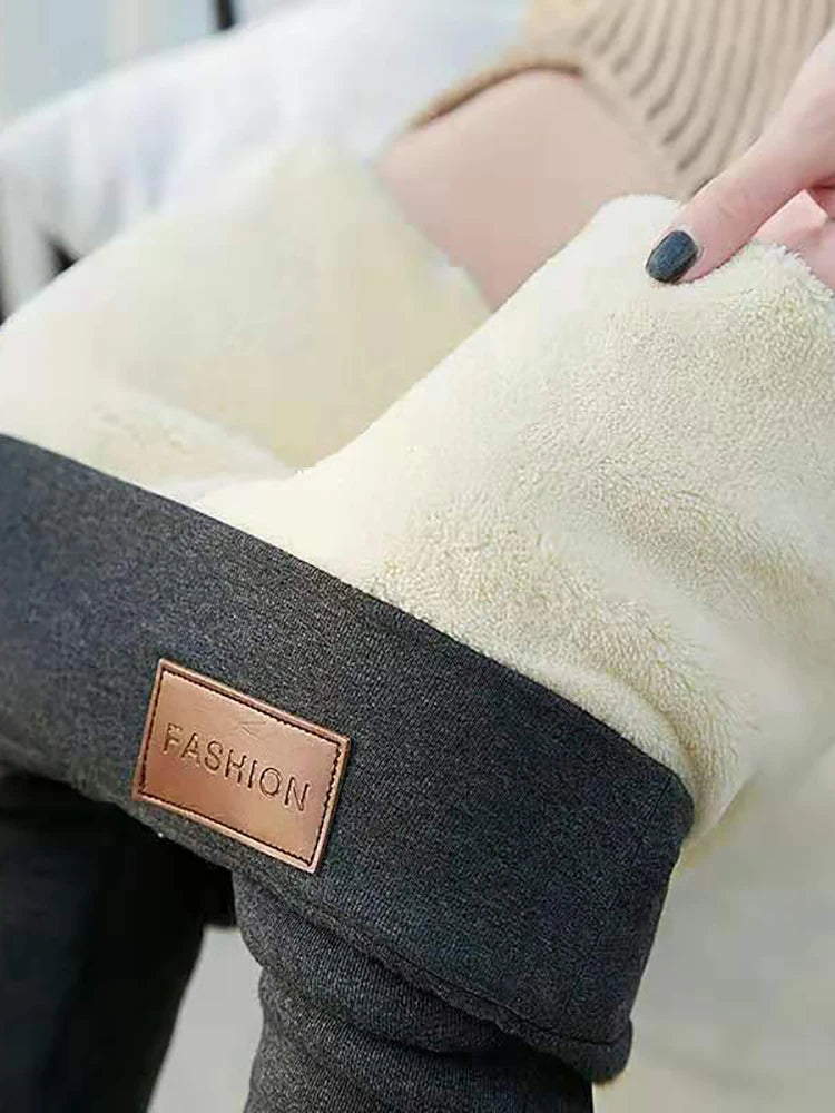 Women Leggings, Seamless High Waist Thick Padded Thermal Tight Riding Pants - ghoddosh.com