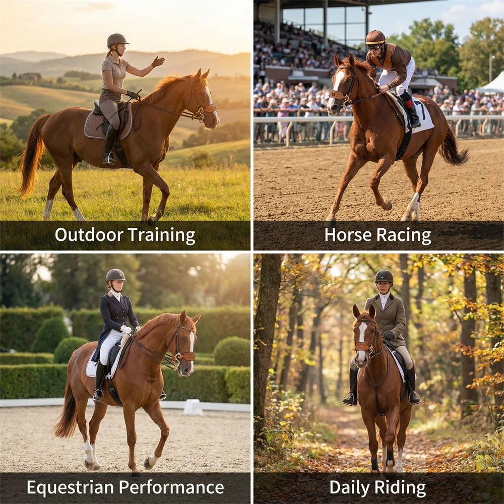 Bitless Hackamore Horse Bridle Comfort Padded Nose with Curb Chain  / Adjustable Brown Genuine Leather Bridle @ghoddosh.com