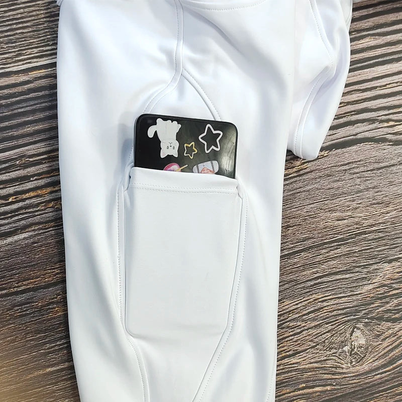 Full Seat Grip Equestrian Breeches with Rider Pocket  /  Women Horse Riding Tights  ghoddosh.com