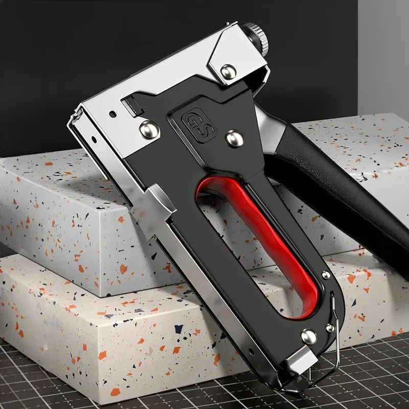 Heavy Duty 4-in-1 Staple Gun for Upholstery, DIY & Carpentry – Manual Nail Gun with 800 Staples @ ghoddosh.com