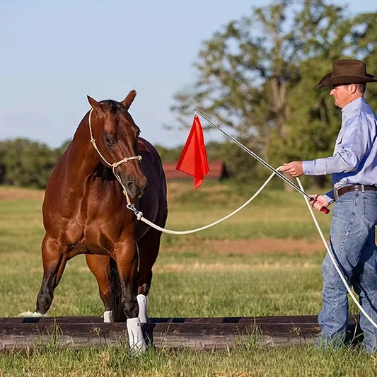 Portable Telescopic Flagpole Set for Horse Training and Trail Guides — Vibrant Colors, Ideal for Horseback Riding Flags @ghoddosh.com