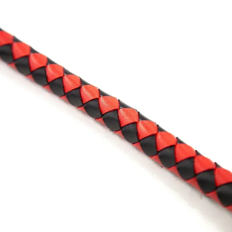New Black Horse Riding Crop with Stylish Red & Pink Accents - Lightweight & Durable @ghoddosh.com