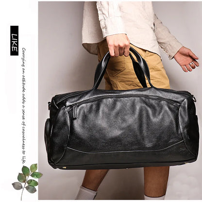 Men's Genuine Leather Handheld Bag, - Ghoddosh