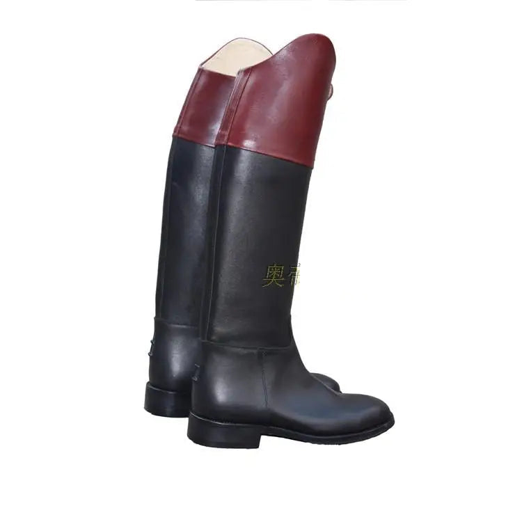 Aoud Full-Leather Equestrian Boots – Unisex Dressage Zip-Up Riding Boots

