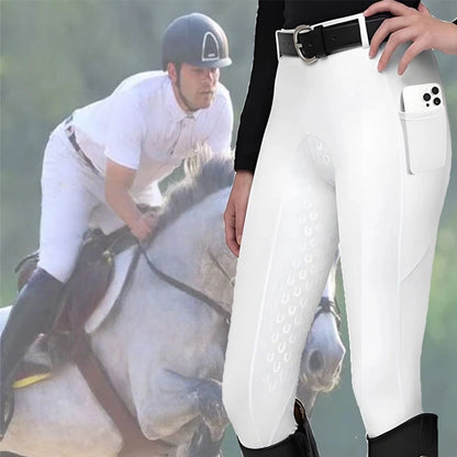 Men Lightweight Breathable Horse Riding Tights /  Silicone , Non-slip ,Elastic ,High Waisted Breeches - ghoddosh.com