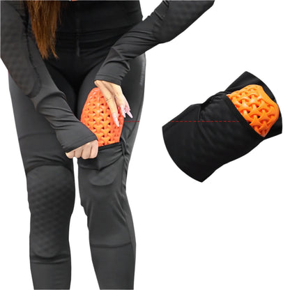Breathable Women's Riding Protective Pants with soft knee pads , Slim  , Wear-resistant and Anti-drop . - Ghoddosh