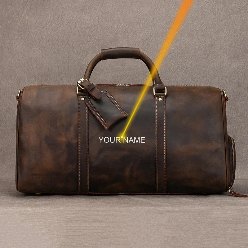 Luxury Genuine cow Leather Equipment Travel Bag - Ghoddosh 