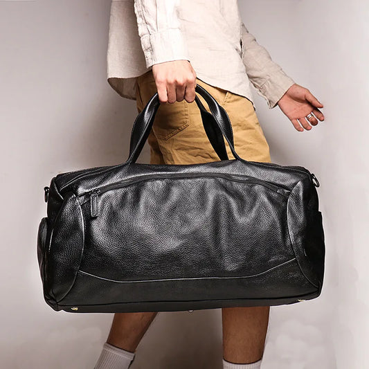 Men's Genuine Leather Handheld Bag, - Ghoddosh