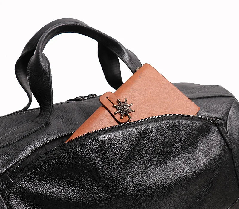 Men's Genuine Leather Handheld Bag, - Ghoddosh
