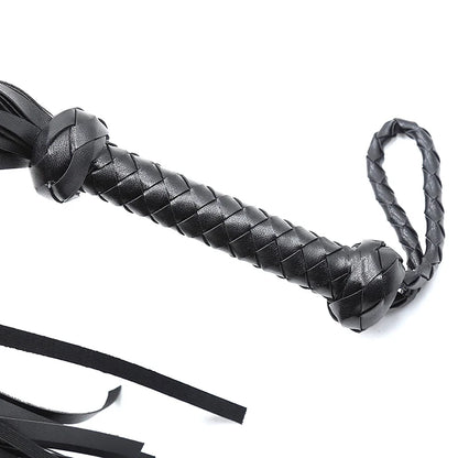 Equestrian Leather Horse Riding Whip With Woven Handle . Ghoddosh 