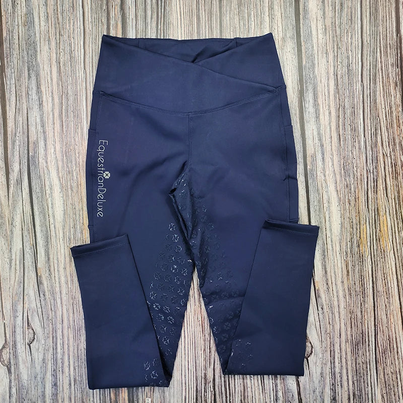 Full Seat Grip Equestrian Breeches with Rider Pocket  /  Women Horse Riding Tights  ghoddosh.com