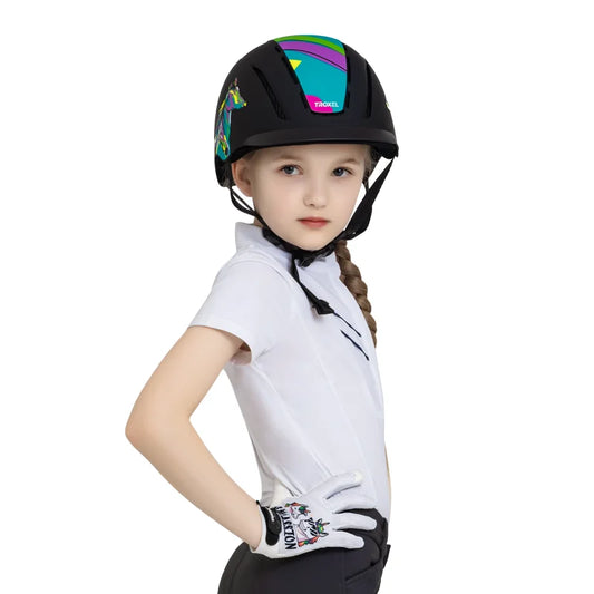 Horse riding gloves for children, white hand protector for riding horses  for boys and girls