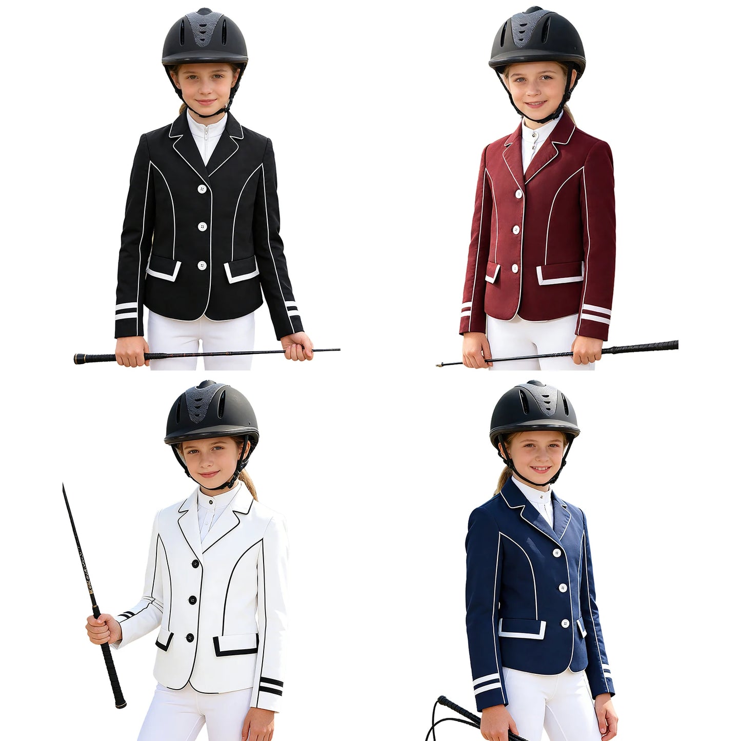  Children  Horse Riding Blazer  Equestrian Long Sleeve Blazer @ ghoddosh.com