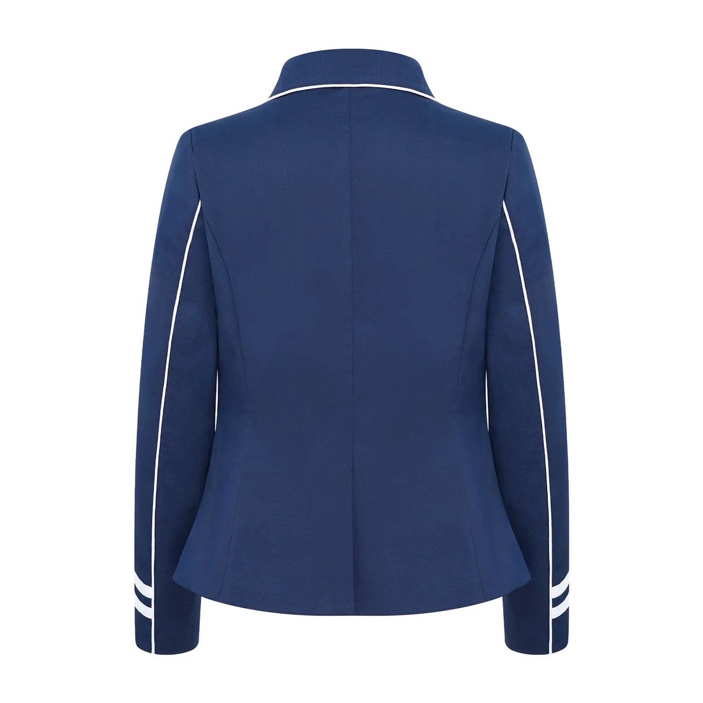 Blue jacket with white accents on a white background @ ghoddosh.com