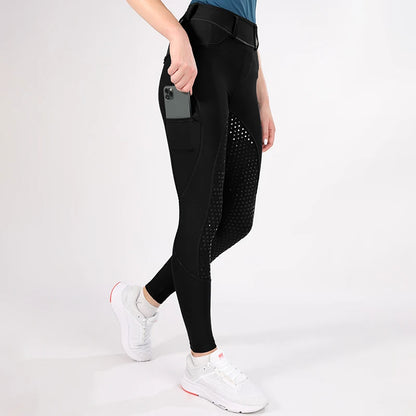 Horse Riding Pants  Women Equestrian  Full Seat Silicone Breeches - Ghoddosh