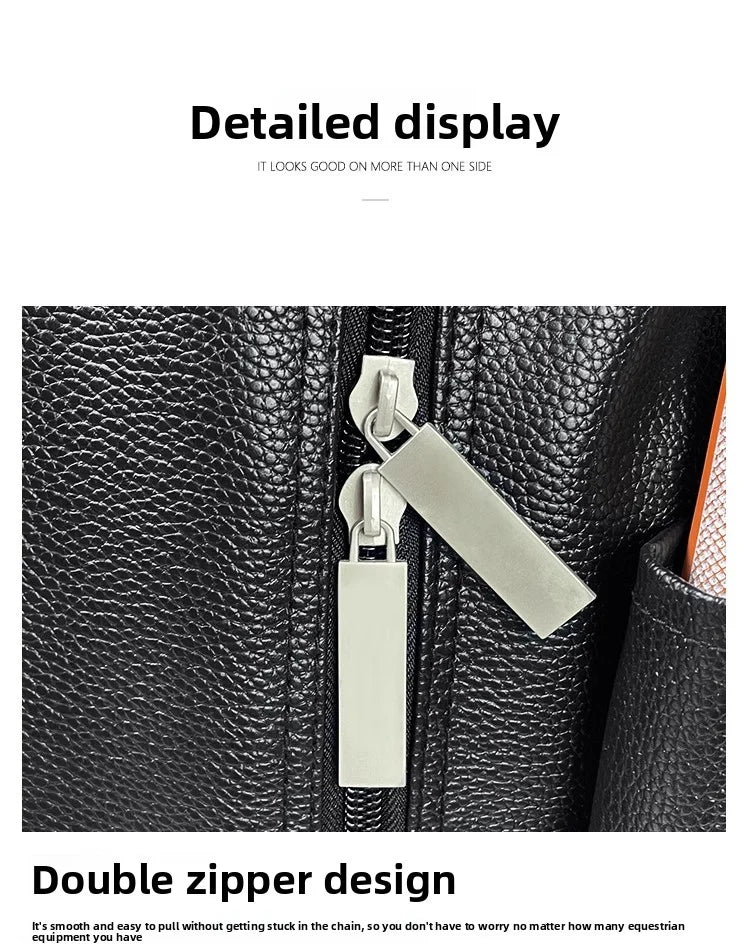 Equestrian Equipment Pu Leather Bag - Large Capacity Equestrian Backpack @ghoddosh.com