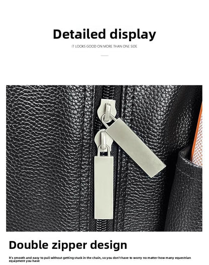 Equestrian Equipment Pu Leather Bag - Large Capacity Equestrian Backpack @ghoddosh.com