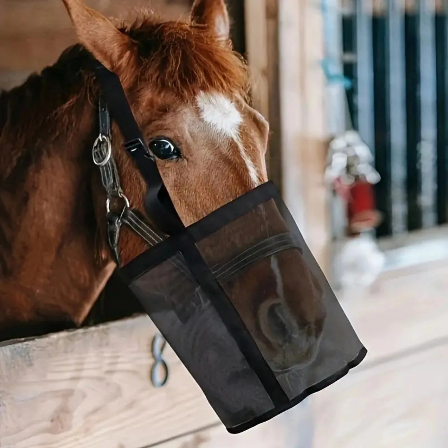 Horse Hay Hanging Neck  Feeding Adjustable Outdoor  Bags