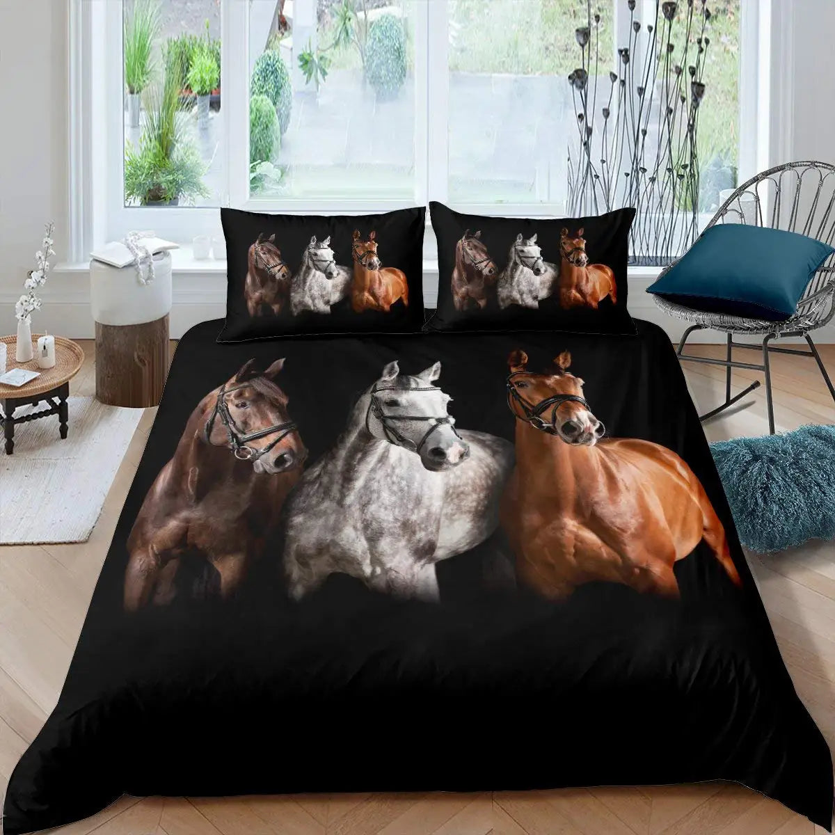 European Style Luxury 3D King Double Bedding Set  Linen Comfortable Duvet Set @ ghoddosh.com