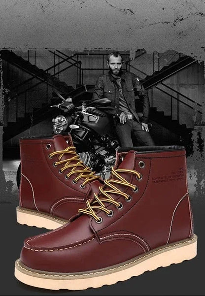 Genuine Leather Men Desert Boots , Men  High Quality Soft Sole  Lace Up Boots - ghoddosh.com