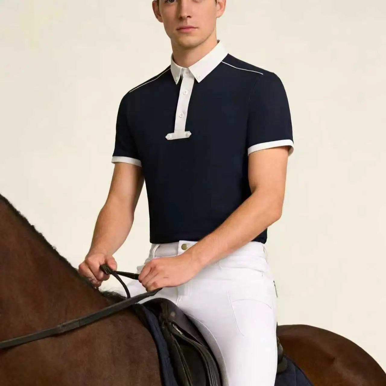 Men's Equestrian Short Sleeve Performance T-Shirt - Horse Riding Competition Top @ ghoddosh.com