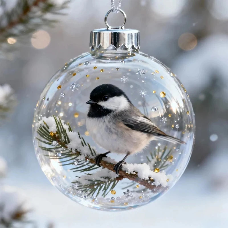 Nature's Birds Clear Christmas Ornament, Hummingbird Christmas Tree Ornaments @ghoddosh.com