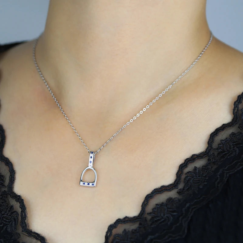 Solid 925 Sterling Silver Horseshoe Necklace @ ghoddosh.com