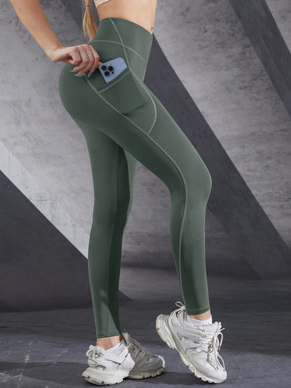 New High Waist Women's Tights With Pockets ,  Push Up  Sportswear Leggings - ghoddosh.com