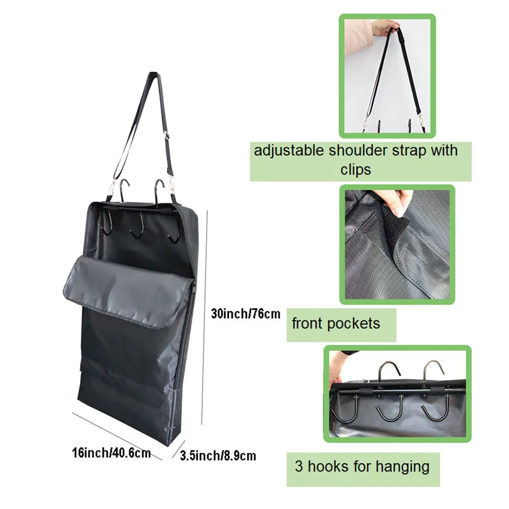 Portable Waterproof Horse Harness Storage Bag With 3 Hooks Rack / Stay Organized Horse Tote Holster Bag @ ghoddosh.com