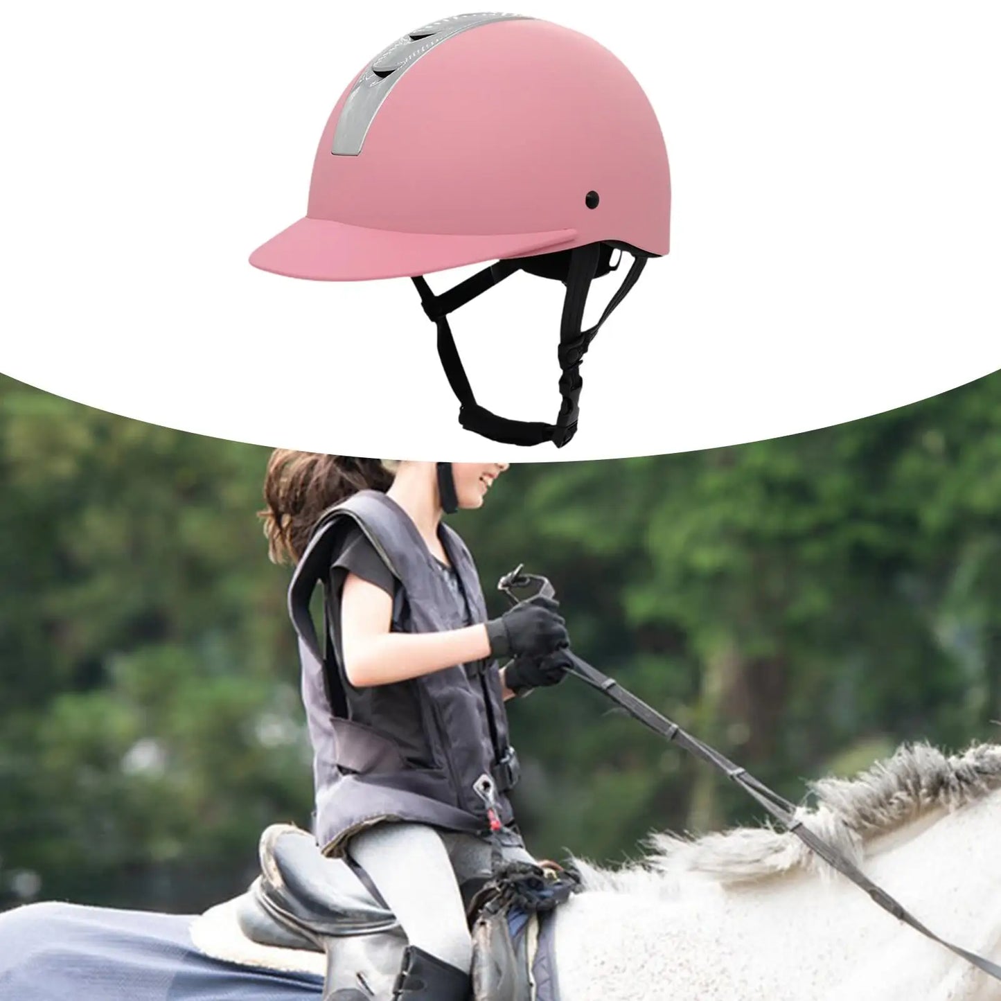 Equestrian  Adjustable Professional Helmet / Protective Gear  with Removable Liner Practical Riding Cap